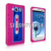 Silikónový obal Samsung Galaxy S III – Retro Tape – tmavo-ružová