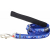 Red Dingo nylonové vodítko pre psa Nautical Dark Blue 1,8m