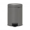Brabantia Pedálový odpadkový kôš NEWICON 5 l, minerálne šedá