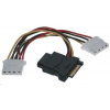 Napájací kábel PREMIUMCORD SATA (Y) redukcia -> 3x Molex 5,25