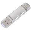 Hama Flash Pen Laeta, USB-C/USB-A 3.1, 128 GB, 40 MB/s, strieborný (hama 181073)