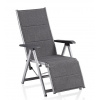 KETTLER BASIC PLUS PADDED relaxačné, polohovacie, hliníkové kreslo - strieborná antracit