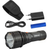 Hliníková baterka, dobíjacia, led u2x3 2700 lm, ce, proline