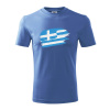Grécko vlajka - Tričko detské bavlnené - 146 cm/10 rokov ( Svetlomodrá )