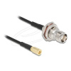 Delock - Kabel antény - TNC (F) do SMB (F) - 20 cm - 2.7 mm - koaxiál - RG-174 - cerná