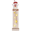 Emos DCWW12 LED dekorace dřevěná sněhulák 46 cm 2x AA vnitřní teplá bílá časovač