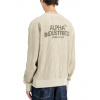 Alpha Industries mikina pánska Studio Waffle Sweatshirt organic beige Farba: béžová, Veľkosť: 3XL