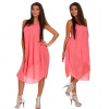 Fashionweek Dámske bavlnené letné šaty BOHO ITALY A607 Farba: Koral, Veľkosť: Universal