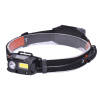 Solight LED čelové nabíjacie svietidlo, 3W + COB, 150lm + 60lm, Li-Ion