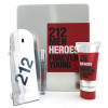 Carolina Herrera 212 Men Heroes Darčeková sada pánska toaletná voda 90 ml, sprchový gél 100 ml a miniaturka pánska toaletná voda 10 ml