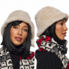 Fashionweek Dámska čiapka zimná kožušinová čiapka klobúkBUCKET HAT KARR103 Farba: krémová, Veľkosť: Universal