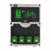 12-modulová nabíjacia stanica pre elektrické bicykle 4x230V 4xRCBO Doktorvolt