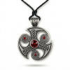 imago Amulet triskel s kamienkami FC30016X, farba červená