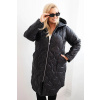 Legínovo Dámska zimná prešívaná bunda Plus Size s kapucňou v odtieni ťavej farby Farba: Čierna, Veľkosť: UNI