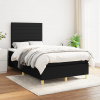 vidaXL Boxspring posteľ s matracom čierny 120x200 cm látka - Čierna - 166905-101270