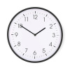 Nedis Nedis CLWA1226BK - Nástěnné hodiny | Průměr: 300 mm | Plast | Tichý pohyb | Černá