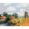 Maľovanie podľa čísel – Poľná krajina s mlynom, 80 × 100 cm, napnuté plátno na rám 8596530051794