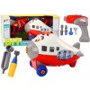 LEAN TOYS Urob si sám Twist Wing kreslené lietadlo červené