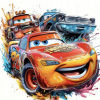 CUKROVÁ TLAČ jedlý obrázok na tortu Cukrová hmota cikcak mcqueen auta + MENO