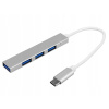 Adaptér, rozdeľovač, konektor TYPE-C 4xUSB HUB #LX80135