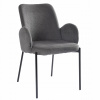 Čalúnená stolička GUSTO, tmavosivá látka, do obývačky a jedálne