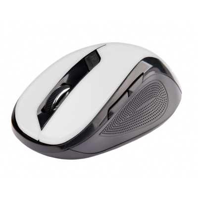 C-Tech myš WLM-02 čierno-biela, bezdrôtová, 1600DPI, USB. Nano receiver, wireless WLM-02W