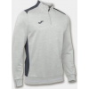 Joma Mikina CAMPUS II SWEATSHIRT 1/2 ZIPPER LIGHT MELANGE-DARK Veľkosť: 4XS