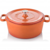 Liatinový hrniec 20cm oranžový - Silver