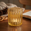 Sklenený svietnik na čajové sviečky ALTOM DESIGN 7,5 cm žltý