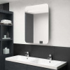 vidaXL LED kúpeľňová zrkadlová skrinka betónová sivá 60x11x80 cm - Sivá - 223141-222572