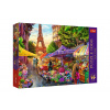 Trefl Puzzle Premium Plus - Čajový čas: Kvetinový trh, Paríž 1000 dielikov 68,3x48cm v krabici 40x27x6cm