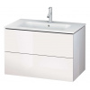 Duravit L-Cube Umývadlová skrinka 55x82x48 cm, 2 zásuvky, lesklá biela LC624102222