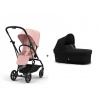 Cybex Športový kočík Eezy S Twist+2 + Hlboká vanička ZDARMA Varianta: Candy Pink / Black Frame