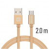 Swissten 71522304 USB - microUSB, 2m, zlatý