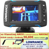 Dotykový sonar LOWRANCE Elite-5Ti so sondou TotalScan - sonar + sonda + SET: aku.12Ah +nabíjačka