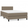 Box spring postel s matrací a LED taupe 120x190 cm textil 3270029