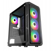 VeinX case HERMES MESH Mid Tower, ATX, 1xUSB 3.0, 2xUSB 2.0, 4x ARGB Fan, ARGB Controller, černá (VX-HE19A)