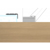 Schodová hrana šírka 2,45 x 1 cm, dĺžka 270 cm - Dub nature, EU-0580