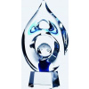 Victoria Sport Gravírovaná skleněná trofej + plněná barvou GS116C-22
