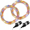 Voltronic Sada 2 kusov svetelných drôtov 200 LED farebná