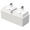 Kúpeľňová skrinka s dvojumývadlom Intedoor LETTY 120 cm LE DESK 120D 1Z