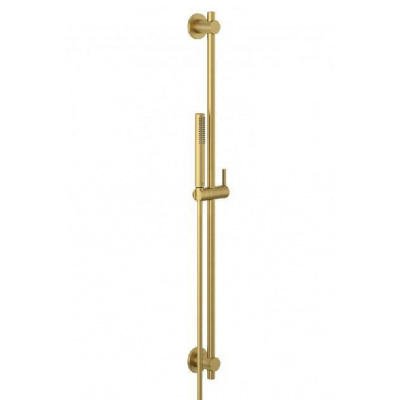 Kludi Nova Fonte - Set sprchovej hlavice, tyče a hadice, kefované zlato 20840N0-15