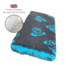 DRYBED Premium Vet Bed Dogface antracitový + tyrkysový 150 x 100 cm
