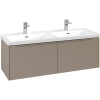 VILLEROY & BOCH Subway 3.0 závesná skrinka pod dvojumývadlo, 2 zásuvky, 1272 x 478 x 429 mm, Taupe, C56702VM