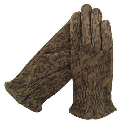KARMA Leather Gloves Blaze pánske poľovnícke kožené rukavice Veľkosť: 8,5, Farba: Camouflage hnedá