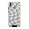 Lesklý kryt Mobiwear Glossy - Huawei Nova 3 - GA59G Modrá a béžová šachovnice (Prémiové lesklé pouzdro, obal, kryt Mobiwear Glossy na mobil Huawei Nova 3 - GA59G Modrá a béžová šachovnice, materiál Pl