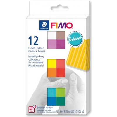 FIMO sada soft 12 barev x 25 g - brilliant