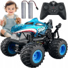 VEĽKÉ AUTO Monster Truck DIAĽKOVO ovládané Dinosaury 4x4 LED