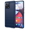 Gumený kryt Brushed Carbon na Motorola Edge 30 Fusion - Modrá