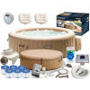 Guľatý nafukovací hydromasážny bazén Intex, 795 l (Nafukovacia hydromasážna vírivka Pure Spa Intex 28426 4 osoby PLNÉ + OSVETLENIE)
